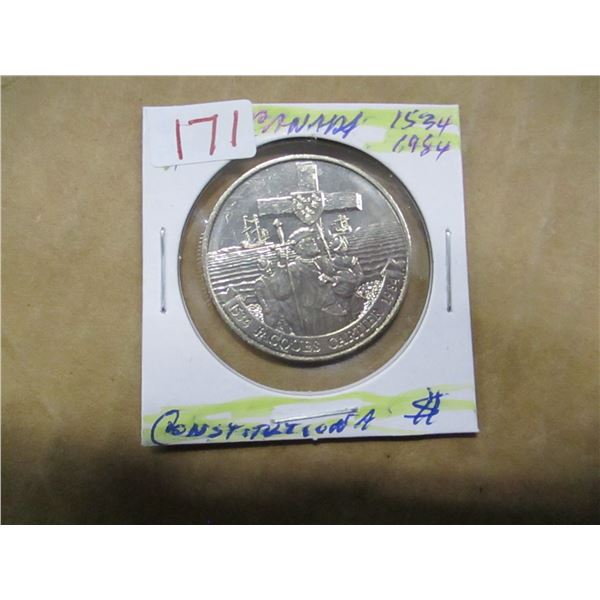 1534 - 1984 CH/BU CONSTITUTION CANADA DOLLAR