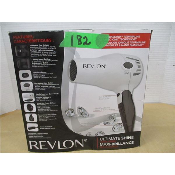 ESTATE/NEW (AS IS):  REVLON HAIR DRYER IN ORIGINAL BOX