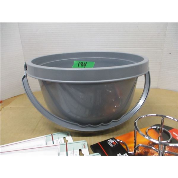 ESTATE:  BBQ CHICKEN COOKER, PAIL, ETC