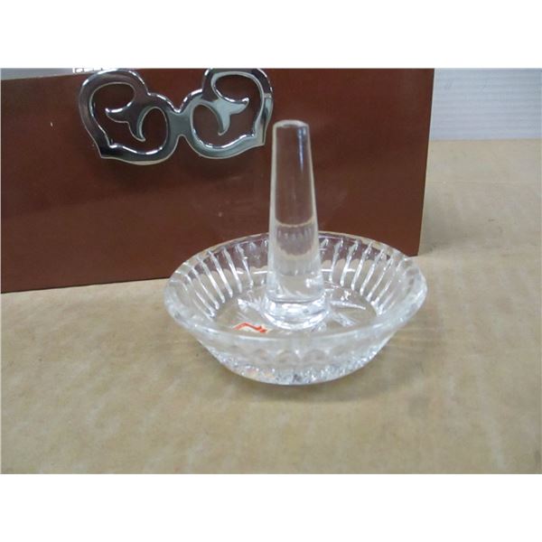 ESTATE:  BOX C/W BELLS, RING HOLDERS, ETC