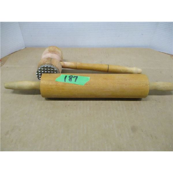 ESTATE:  MEAT TENDERIZER, ROLLING PIN
