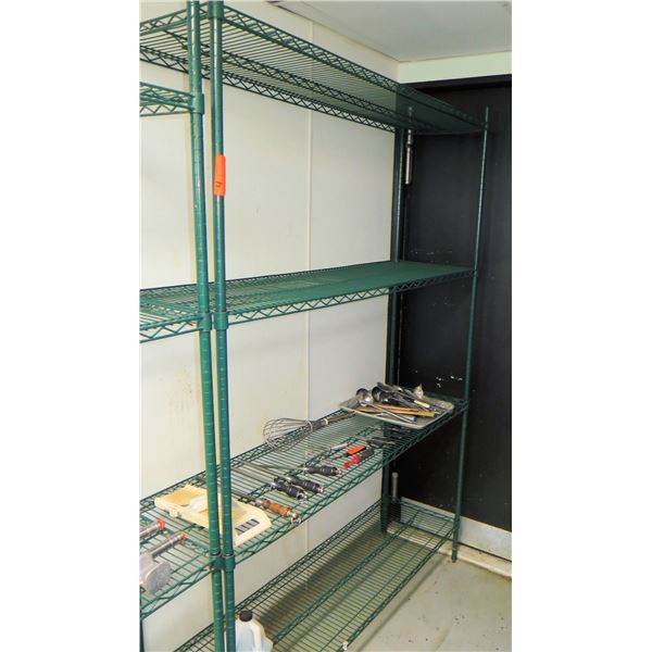 Metal 4-Tier Wire Shelving Unit (contents not included)