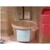 Image 3 : Contents of Shelf: Multiple Plastic Food Storage Bins w/ Some Lids (shelf not included)