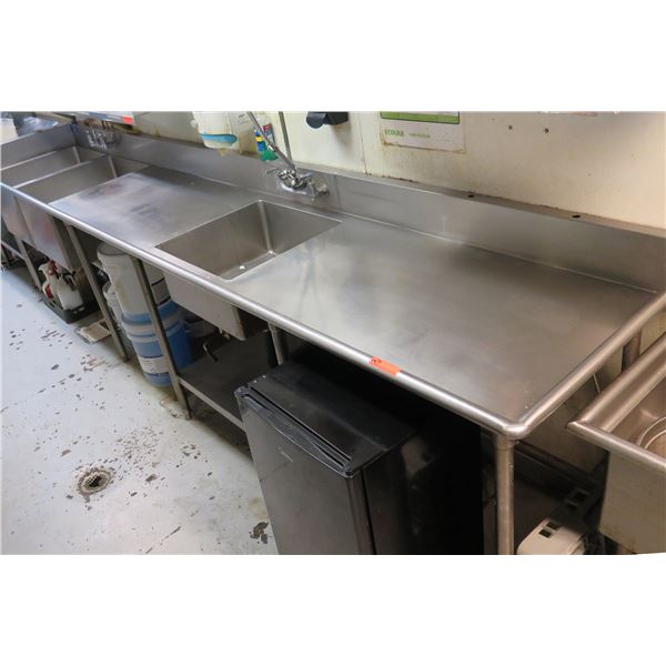 Double-Basin Commercial Sink w/ Drainboard & 160" x 30" (contents not included) pickup 9/18