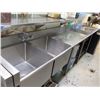 Image 3 : Double-Basin Commercial Sink w/ Drainboard & 160" x 30" (contents not included) pickup 9/18