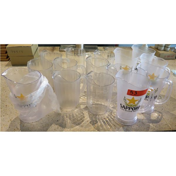 Multiple Sapporo & Ribbed Pitchers