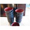 Image 3 : Qty Approx. 36 Footed Black Ramen Bowls w/ Red Center