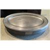 Image 1 : Qty Approx. 50 Oval Metal Platters 16"L