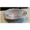 Image 1 : Qty Approx. 67 Oval Metal Platters 11"L
