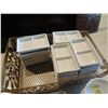 Image 2 : Condiment Dishes: Qty Approx. 13 Round & Qty 26 Two-Section Rectangular