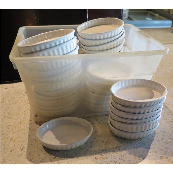 Qty Approx. 43 Ribbed Dishes, 6" Dia.