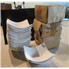 Image 1 : Qty Approx. 80 Curved Square Bowls 6"W