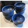 Image 1 : Qty Approx. 28 Blue Glazed Ceramic Bowls, 6.5" Dia