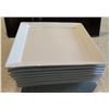 Image 1 : Qty Approx. 50 Miyako Fine Porcelain Square Plates w/ Raised Edges 12"