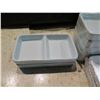 Image 2 : Qty Approx. 58 Koyo White 2-Section Rectangular Condiment Dishes 6"L