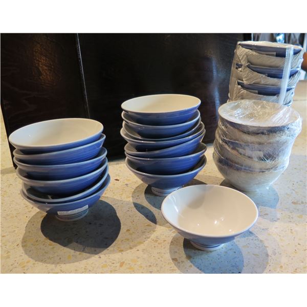 Qty Approx. 32 Footed Rice Bowls, 5" Dia