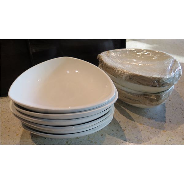 Qty Approx. 12 Triangular Porcelain Bowls, 10" W