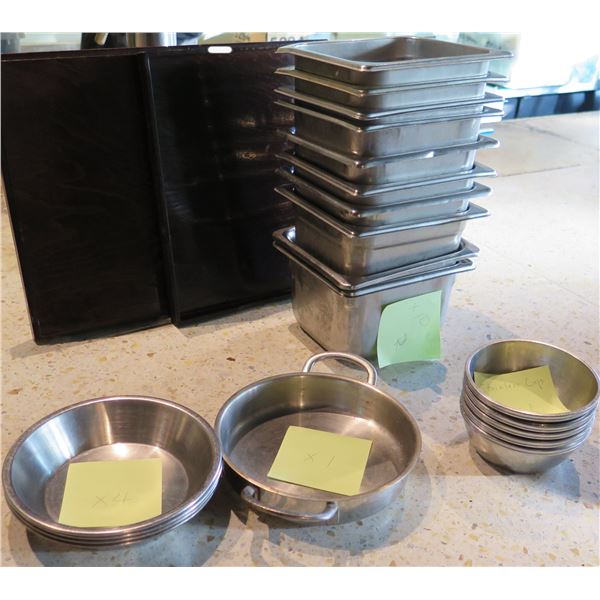 Multiple Metal Food Warming Containers, Cups, Bowls, etc Misc Sizes