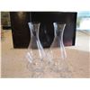 Image 2 : Qty 4 Clear Glass Wine Decanters 10"H