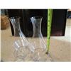 Image 3 : Qty 4 Clear Glass Wine Decanters 10"H