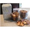 Image 1 : Qty Approx. 18 Metal Pots 5" Dia w/ 8 Covers