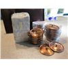 Image 2 : Qty Approx. 18 Metal Pots 5" Dia w/ 8 Covers