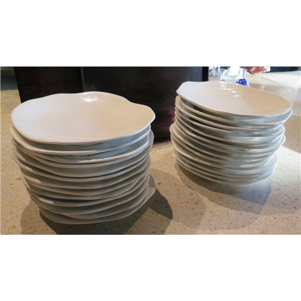 Qty Approx. 26 White Fine Porcelain Bowls 10.5" W