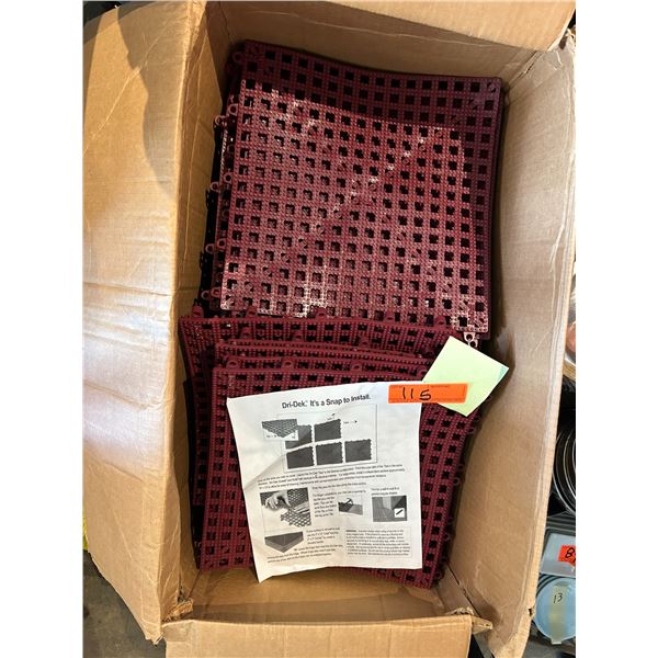 Qty Approx. 35 Dri-Dek Interlocking Bar Counter Tiles 12" x 12"