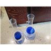 Image 2 : Qty Approx. 5  Clear Glass Wine Decanters w/ Cobalt Blue Chiller Chambers
