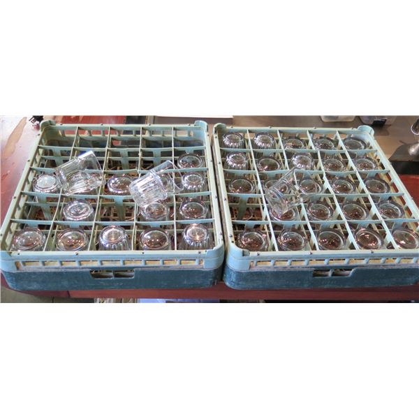 Qty 2 Dishwasher Racks w/ Multiple Beverage Glasses