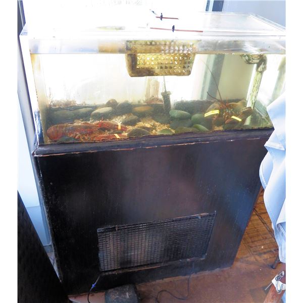 Restaurant Lobster Aquarium Holding Tank w/ Top Opening 36"x15"x52"H (pick up 9/18)