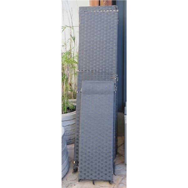 Qty 3 Woven Hinged Divider Screens 15" & 19" Wide (Height 47" to 81")