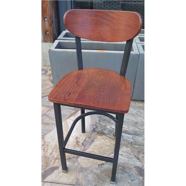Qty 13 Wooden Bar-Height Chairs 18" x 17" x 43"H