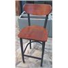 Image 1 : Qty 13 Wooden Bar-Height Chairs 18" x 17" x 43"H