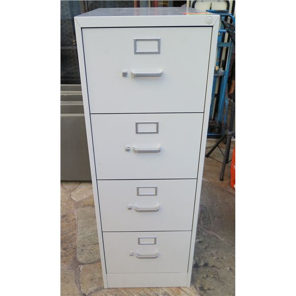Qty 2 Metal 4-Drawer Filing Cabinets 25" x 18" x 52"H