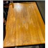 Image 2 : Rectangular Wooden Table on Metal Pedestal Base 45" x 30" x 29"H
