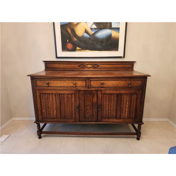 Antique Oak Sideboard -Eddershaws House Furnishers