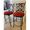 Image 1 : Red Velour Bar Stools