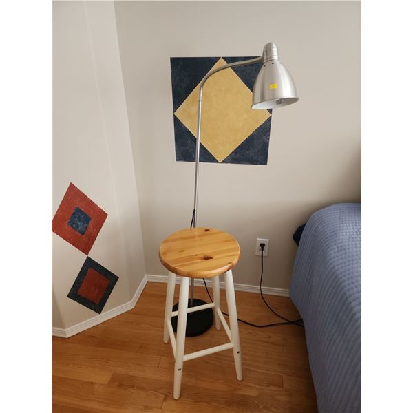 Floor Lamp and Stool
