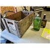 Image 1 : Vintage Coca-Cola crate and assorted vintage bottles