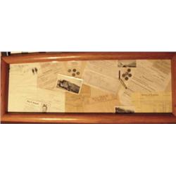 Historic old AK documents form 1940's in wood frame (2)