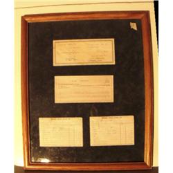 Historical documents form the Clary Hill mines CO. Fairbanks from 1940's with wood frame (2)