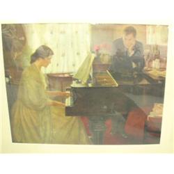 Lady playing grand piano print (3)