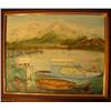 Image 1 : Original oil on board by Meinew of boat 16"x20" (74)
