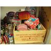 Image 3 : Shelf full of new Christmas tree ornaments, genuine porcelain native dolls, collector's spoons, glas