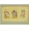 Image 1 : Lazy days 24/400 by Brooke Morrison 1987 of 3 dolls in 3 chairs double matted and framed 10.5"x18.5"