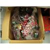 Image 4 : Bottom shelf of HP Office Jet printer, large lot of ornaments, Christmas tree fabric, new Christmas 
