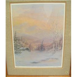 Winter Sun 105/300 by Jean Matyas double matted and framed 25.5"x21" (3)