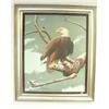 Image 1 : Huge original oil framed by Guy Goeleach 960/1000 of eagle on tree limb 45"x36" (3)