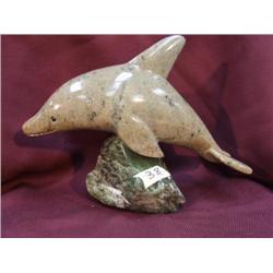 Soapstone porpoise by Michael Scott 12" long